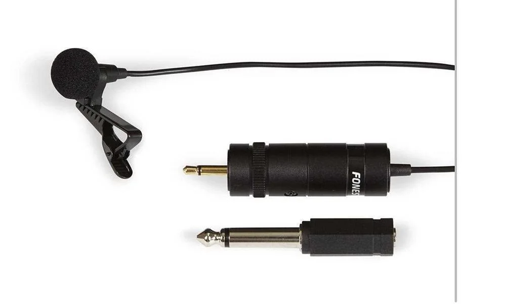 Microfone de Condensador e Adaptador de Entrada de Microfone Dinâmico. 50-18.000 Hz. -45 Db (V/Pa) a