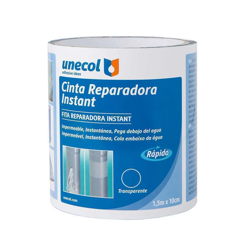 Fita de Reparação Instantânea 10cm X 1,5m Transpa.