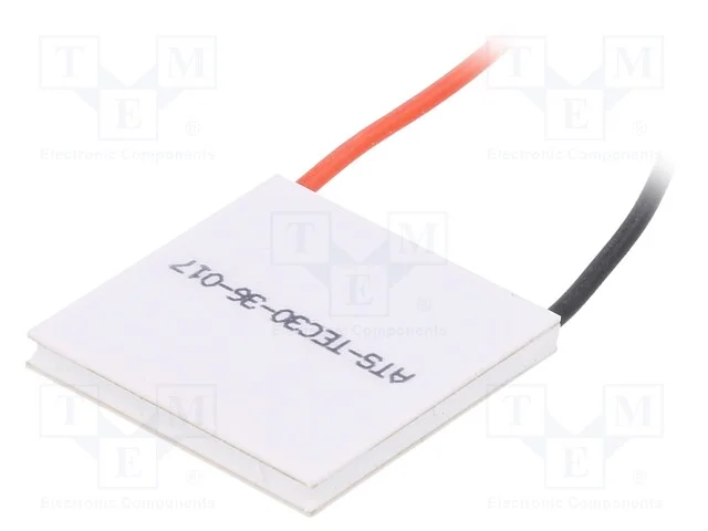 Módulo: de Peltier, 15,4V, 3A, 30x30x3,6mm, 26,7W.