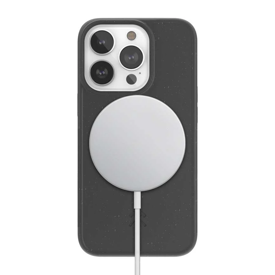 Capa Woodcessories Bio Antimicrobial Magsafe Black/Biomaterial para iPhone 14 Pro