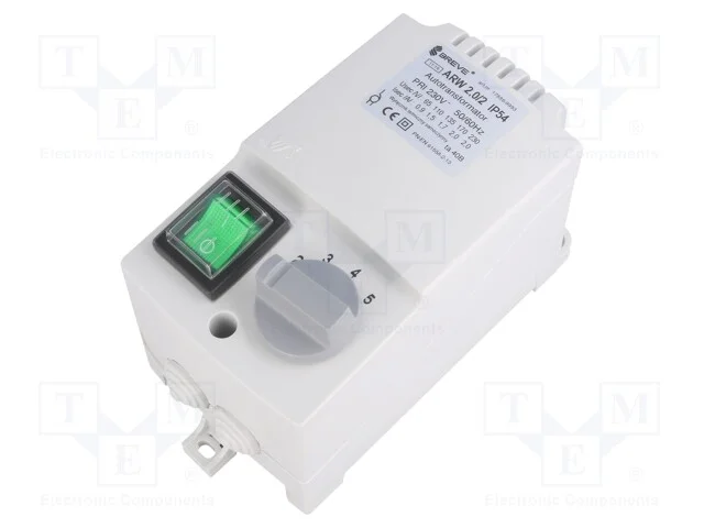 Regulador, velocidade, 230VAC, IP54, Classe t&eacute;rmi.