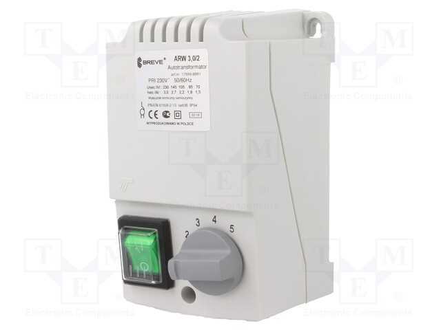 Regulador, Velocidade, 230vac, Ip54, Classe Térmica: Ta40b