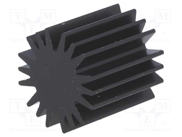 Dissipador de Cal, Led, : 20mm, H: 20mm, Preta
