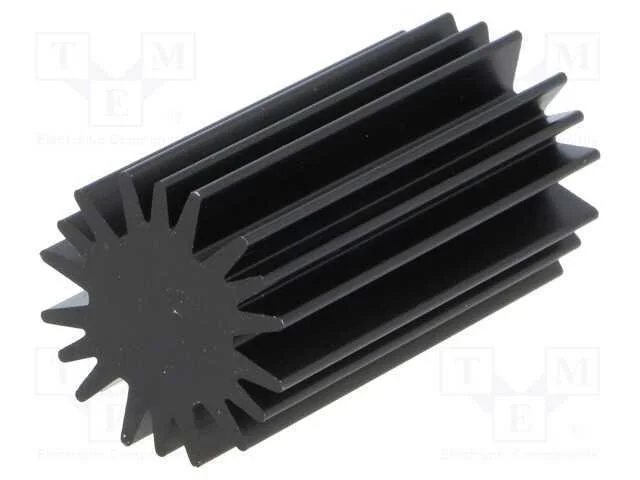 Dissipador de Cal, Led, : 20mm, H: 37,5mm, Preta