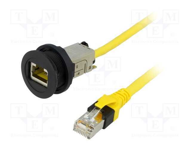 Tomada Rj45, 22mm, Har-Port, -25÷70c, 22,3mm, Ip20, Preta