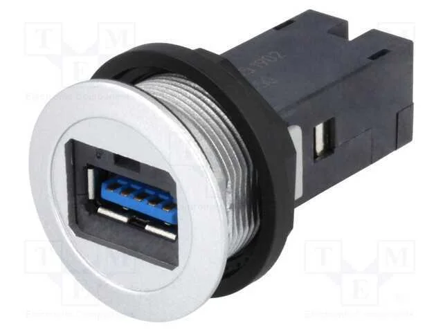 Tomada Usb, 22mm, Har-Port, -25÷70c, 22,3mm, Ip20, Prateado