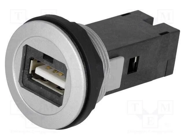 Tomada Usb, 22mm, Har-Port, -25÷70c, 22,3mm, Ip20, Prateado