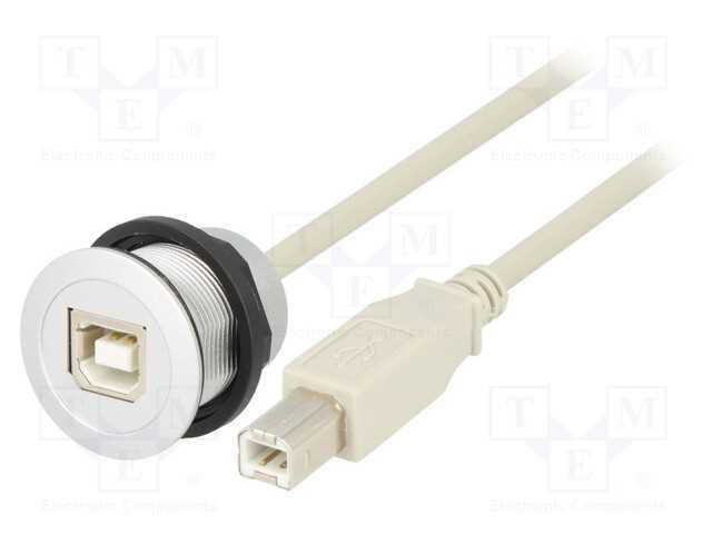 Tomada Usb, 22mm, Har-Port, -25÷70c, 22,3mm, Ip20, Prateado