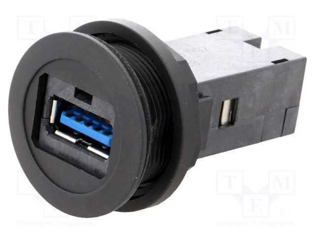 Tomada Usb, 22mm, Har-Port, -25÷70c, 22,3mm, Ip20, Preta