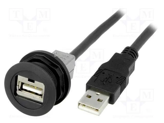 Tomada USB, 22mm, har-port, -25÷70C, 22,3mm, IP20.