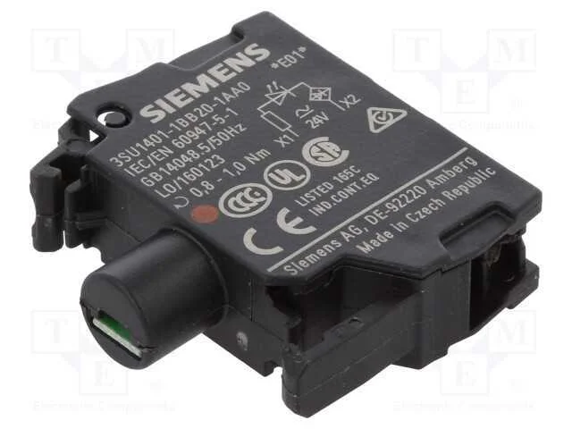 Componente de iluminação, 22mm, 3SU1.5, -25÷70C, .
