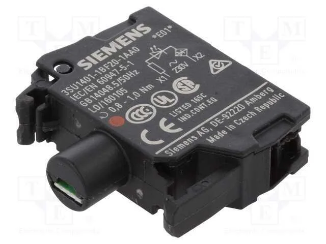 Componente de iluminação, 22mm, 3SU1.5, -25÷70C, .
