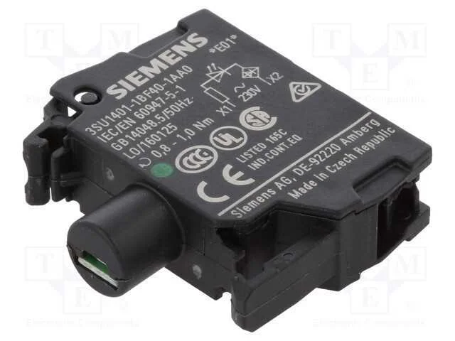 Componente de iluminação, 22mm, 3SU1.5, -25÷70C, .
