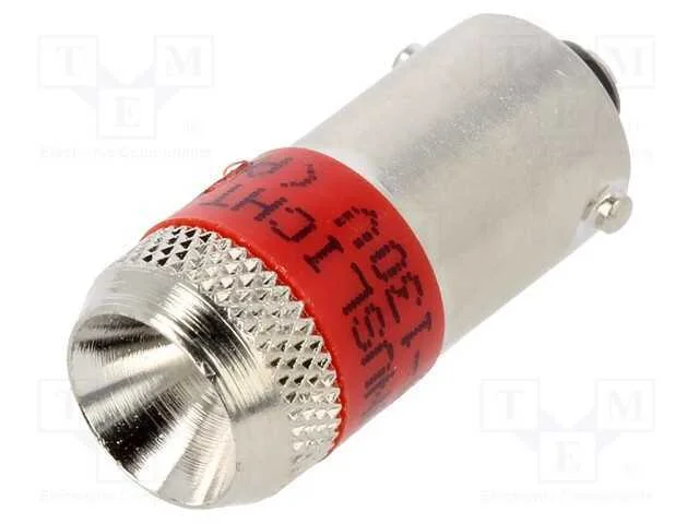 Lâmpada de LED, vermelho, Casquilho: BA9S, 110VAC
