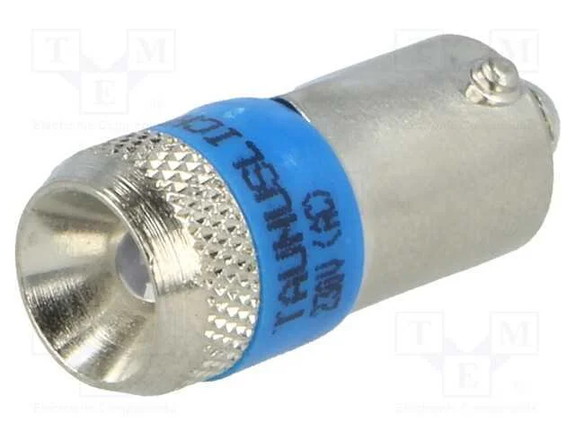 Lâmpada de LED, azul, Casquilho: BA9S, 230VAC