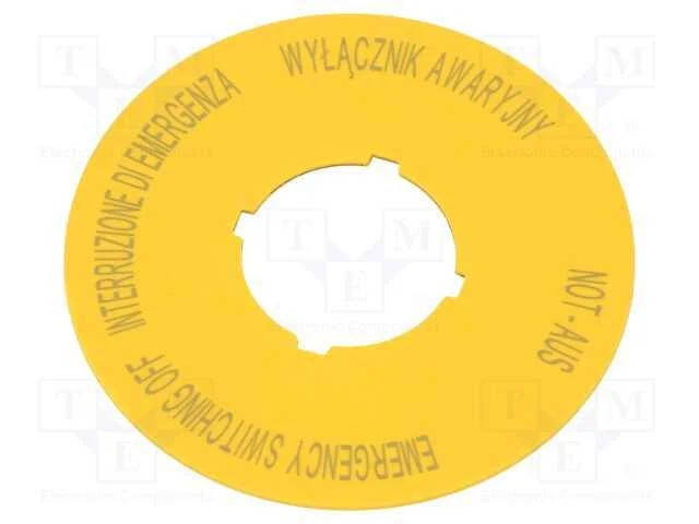 Tabela descritiva, 22mm, -25÷70C, IP66, 60mm