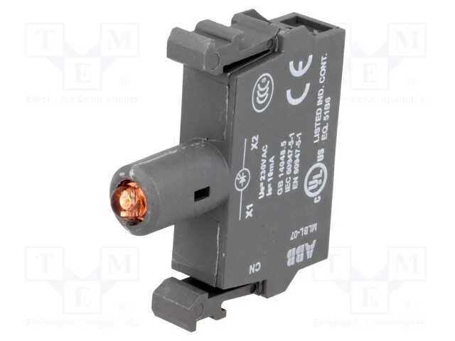 Componente de iluminação, 22mm, Ilum: LED, fronta.