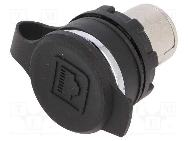 Tomada RJ45, 22mm, -25÷85C, IP65, no painel, Cobe.