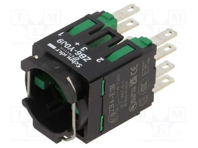 Componente de Pino, 16mm, Harmony Xb6, -40÷70c, Contatos: No X2