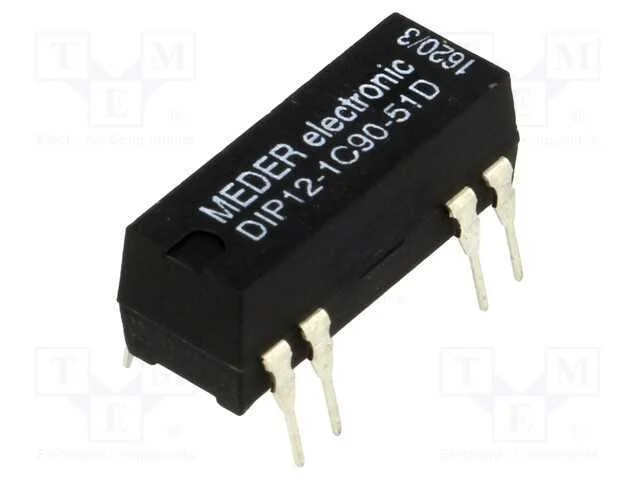 Relé: de Palheta, Spdt, Ubobina : 12vdc, 0,5a, Max.100vdc, 290mw