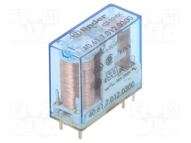 Relé: Eletromagnético, Spst-No, Ubobina : 12vdc, 16a/250vac, 288o