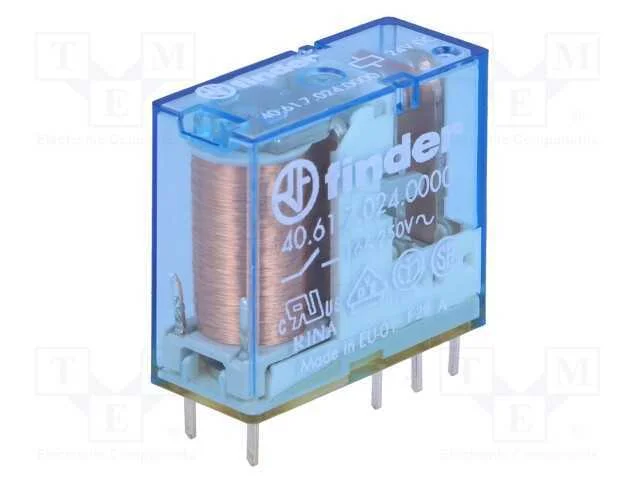 Relé: Eletromagnético, Spdt, Ubobina : 24vdc, Icontactos Max: 30a