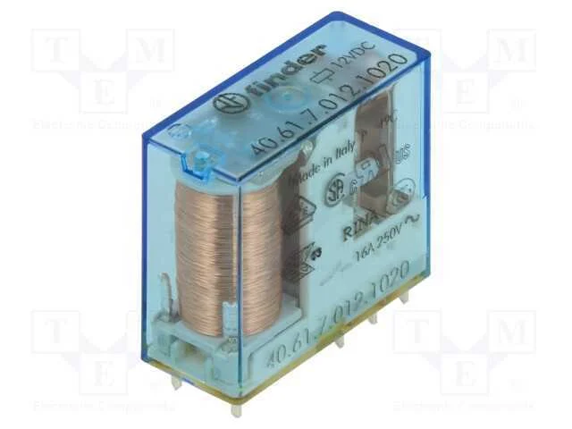 Relé: Eletromagnético, Ubobina : 12vdc, Miniatura, Pcb,Base, 288o