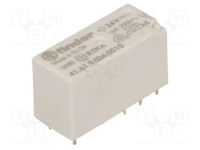 Relé: Eletromagnético, Spdt, Ubobina : 24vdc, 30a, 16a/250vac, Pcb