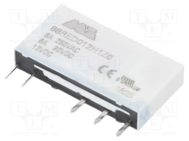 Relé: Eletromagnético, Spdt, Ubobina : 12vdc, 6a, 6a/250vac, 170mw