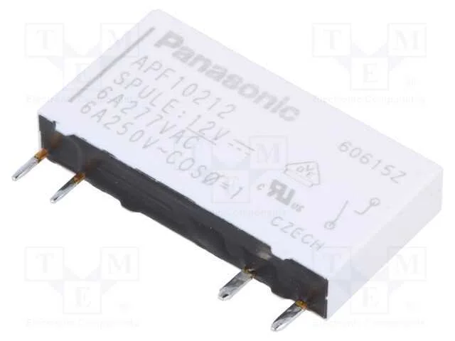 Relé: Eletromagnético, Spst-No, Ubobina : 12vdc, 6a/250vac, Pcb