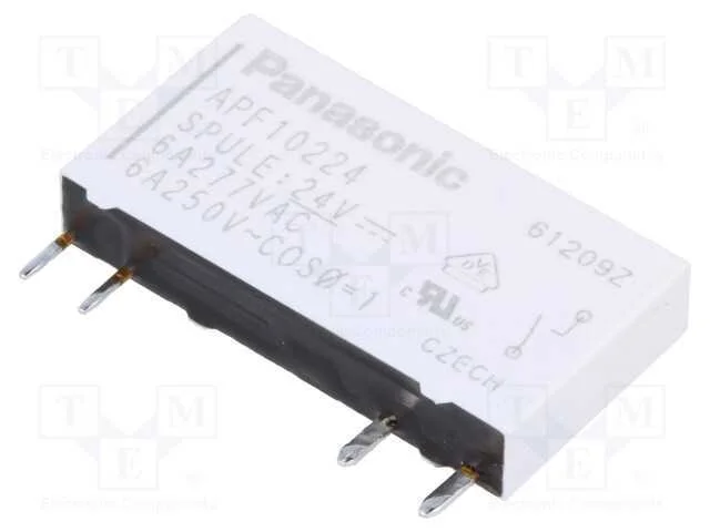 Relé: Eletromagnético, Spst-No, Ubobina : 24vdc, 6a/250vac, Pcb