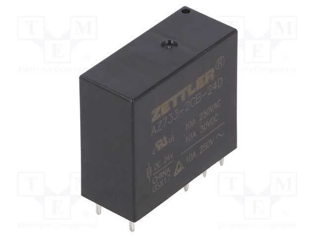 Relé: Eletromagnético, Dpdt, Ubobina : 24vdc, 12a, 10a/250vac, Pcb