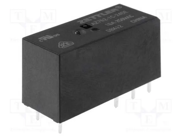 Relé: Eletromagnético, Spdt, Ubobina : 24vdc, 16a, 16a/250vac, Pcb