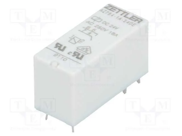 Relé: Eletromagnético, Spst-No, Ubobina : 24vdc, 16a, 16a/250vac