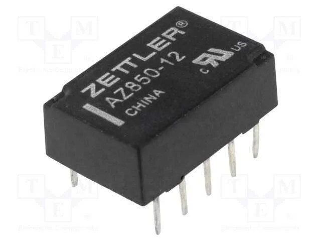 Relé: Eletromagnético, Dpdt, Ubobina : 12vdc, 1a, 0,5a/125vac, Pcb