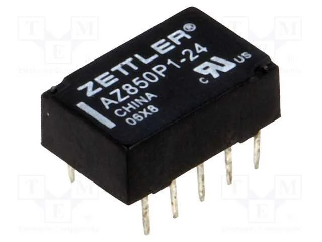 Relé: Eletromagnético, Dpdt, Ubobina : 24vdc, 1a, 0,5a/125vac, Pcb