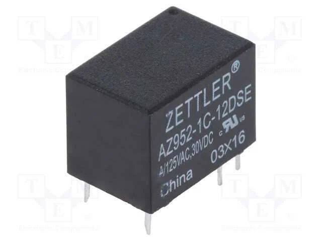 Relé: Eletromagnético, Spdt, Ubobina : 12vdc, 1a, 1a/125vac, Pcb