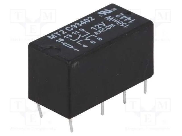 Relé: Eletromagnético, Dpdt, Ubobina : 12vdc, Max.250vac, 2a, Pcb