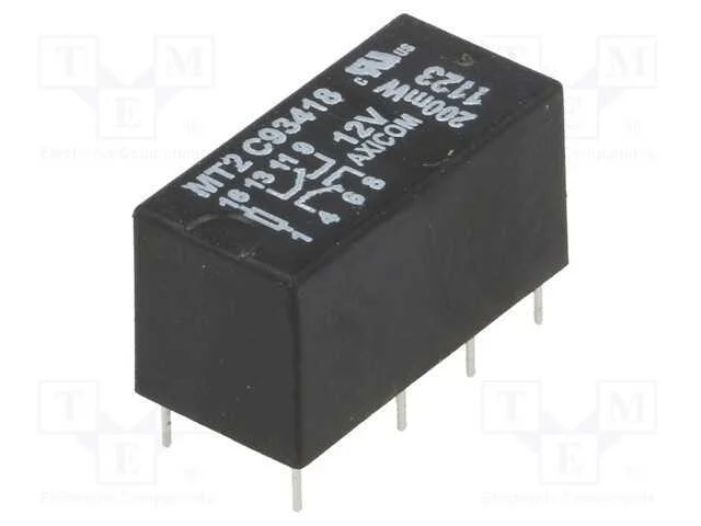 Relé: eletromagnético, DPDT, Ubobina : 12VDC, max.