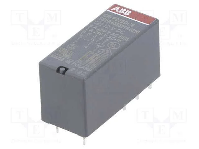 Relé: Eletromagnético, Dpdt, Ubobina : 12vdc, 8a, Max.250vac, Pcb