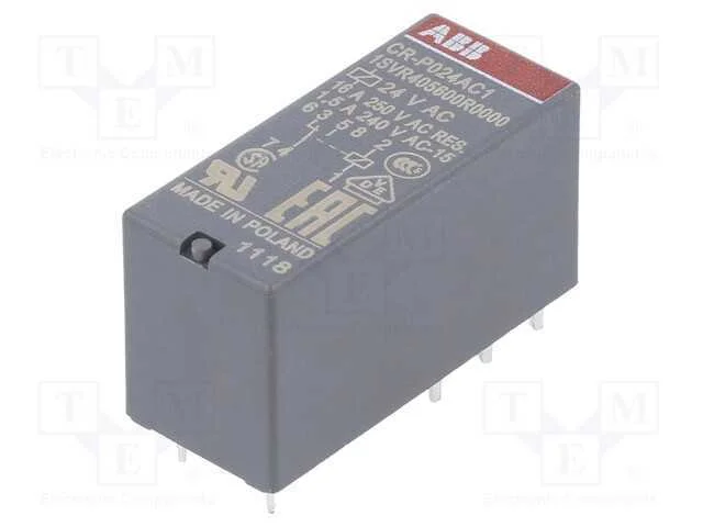 Relé: Eletromagnético, Spdt, Ubobina: 24vac, 16a, Max.250vac, Pcb