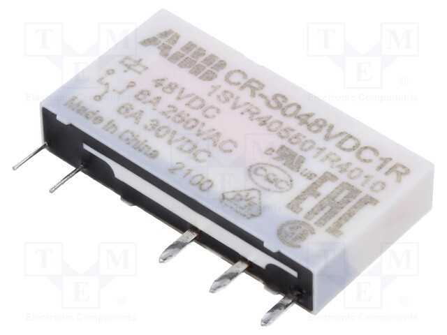 Relé: miniatura, SPDT, Ubobina : 48VDC, base,THT,.