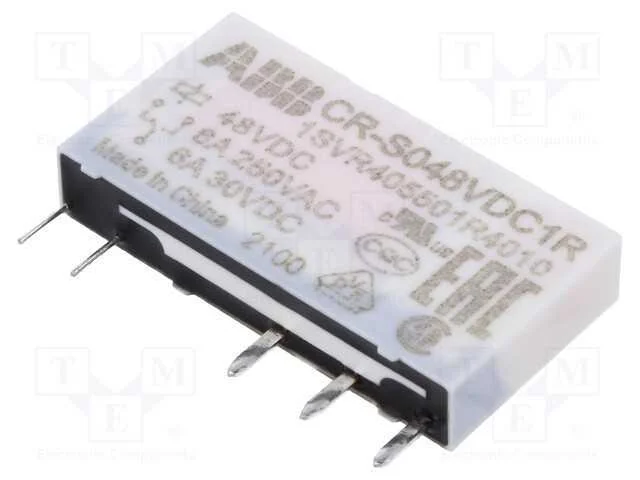 Relé: Miniatura, Spdt, Ubobina : 48vdc, Base,Tht, Série: Cr-S