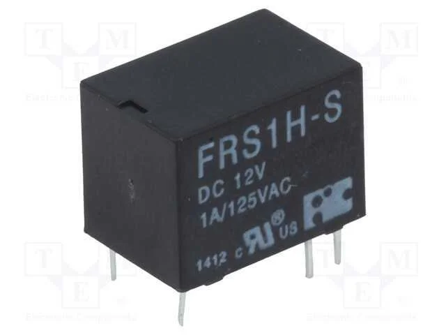 Relé: Eletromagnético, Spdt, Ubobina : 12vdc, Icontactos Max: 1a