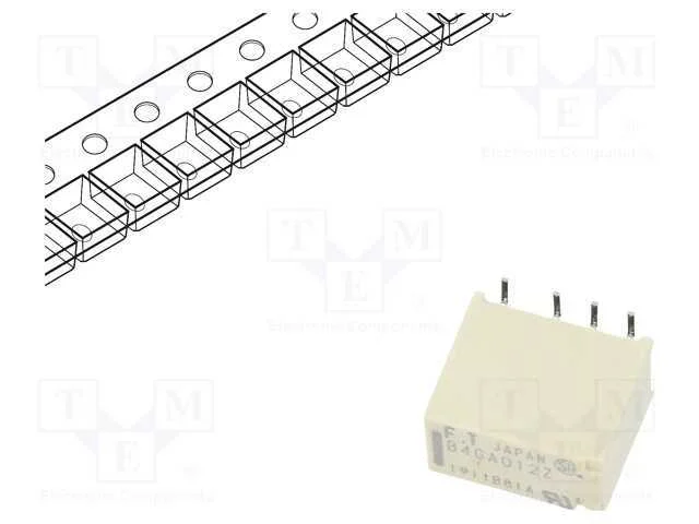 Relé: Eletromagnético, Dpdt, Ubobina : 12vdc, 2a, 0,3a/125vac, Smt