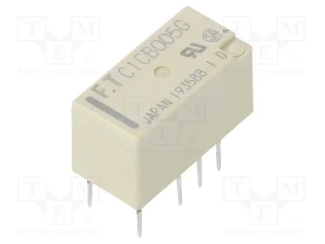 Relé: eletromagnético, DPDT, Ubobina : 5VDC, 2A, .