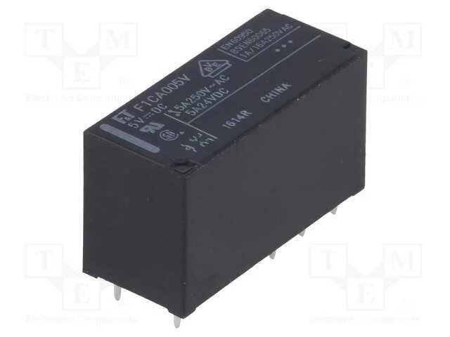 Relé: eletromagnético, DPDT, Ubobina : 5VDC, 5A, .