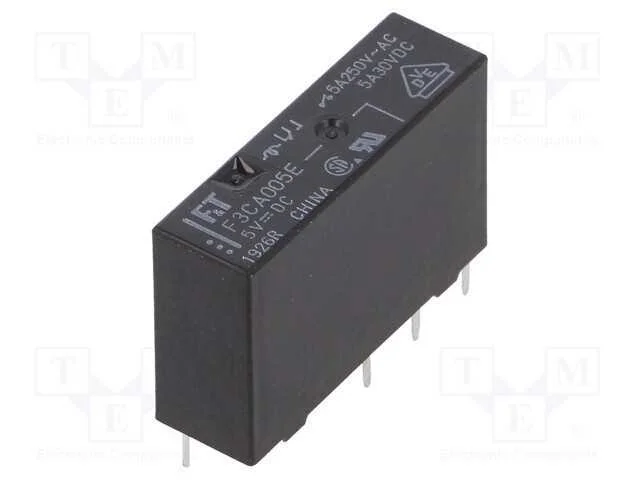 Relé: eletromagnético, SPDT, Ubobina : 5VDC, 5A, .