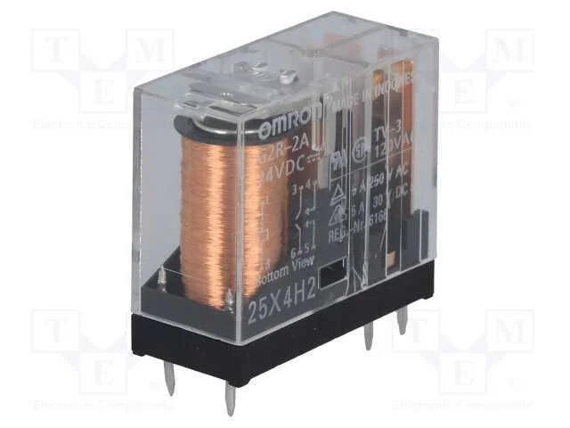 Relé: Eletromagnético, Dpst-No, Ubobina : 24vdc, 5a/250vac, Pcb