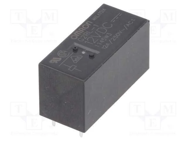Relé: Eletromagnético, Spdt, Ubobina : 12vdc, Icontactos Max: 12a
